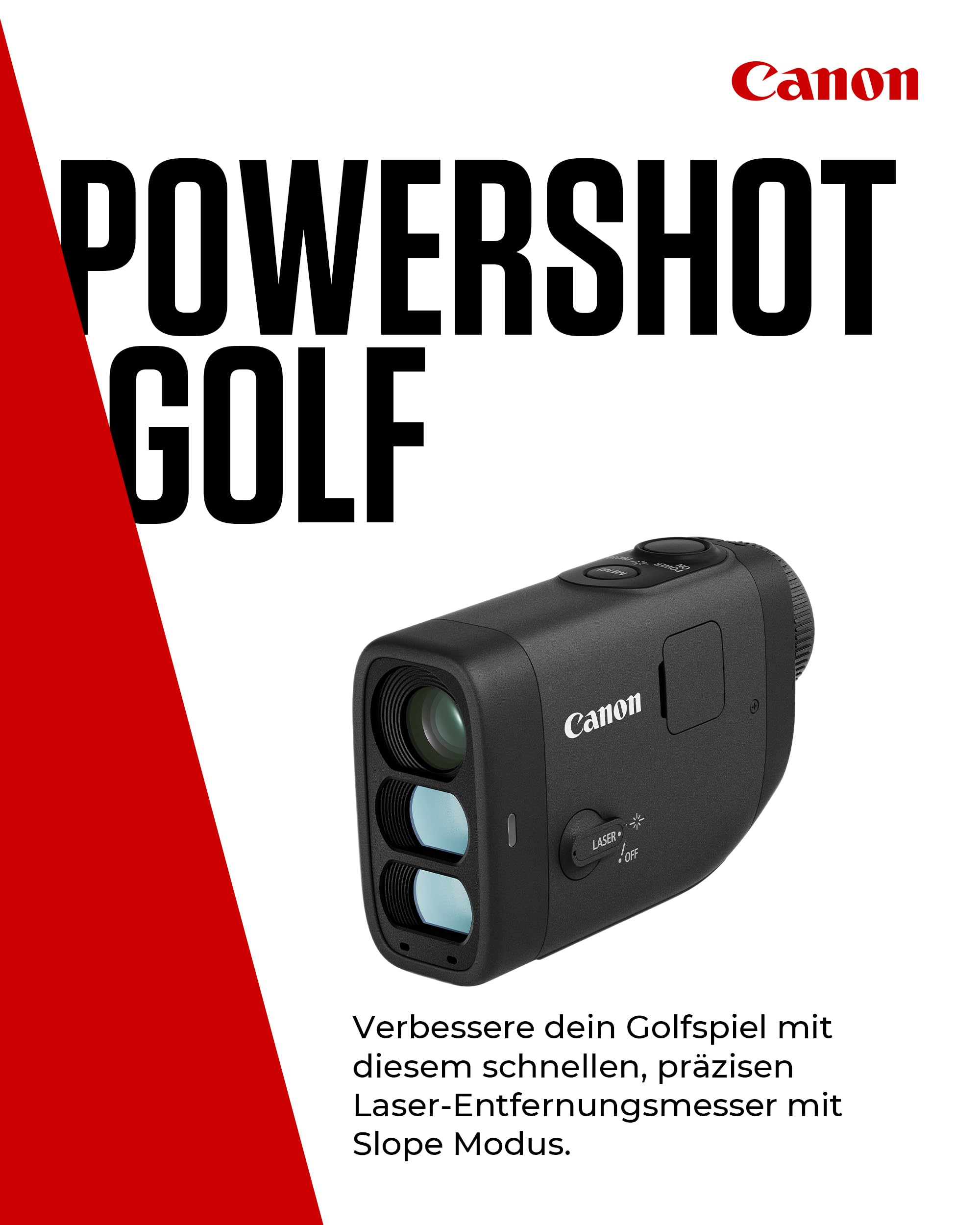Canon PowerShot Golf-Entfernungsmesser - Rangefinder mit Flag-Lock & Slope Modus an/aus (12x Digitalzoom, 800 Yards Reichweite, Vibrationsfunktion, Digitalkamera, Videofunktionen, Bildstabilisierung)