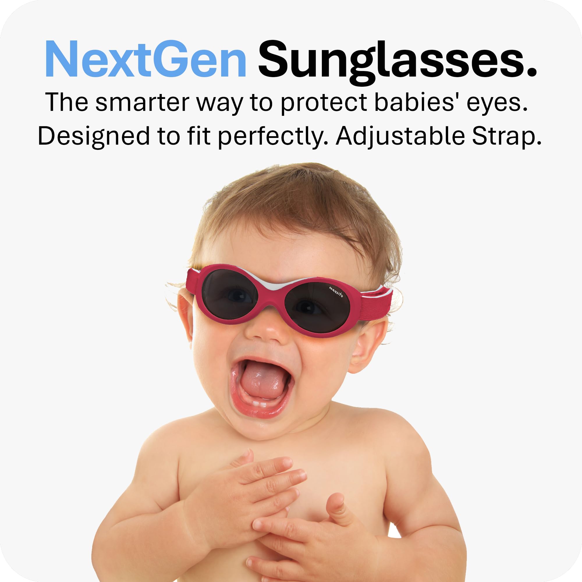 Mausito BABY okulary przeciwsłoneczne dla chłopców i dziewczynek w wieku 0-1,5 roku I Zwycięzca porównawczy okulary przeciwsłoneczne dla niemowląt, nie zawierają BPA, 100% ochrony przed