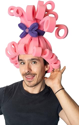FOAM PARTY HATS: Wig - Pink Foam