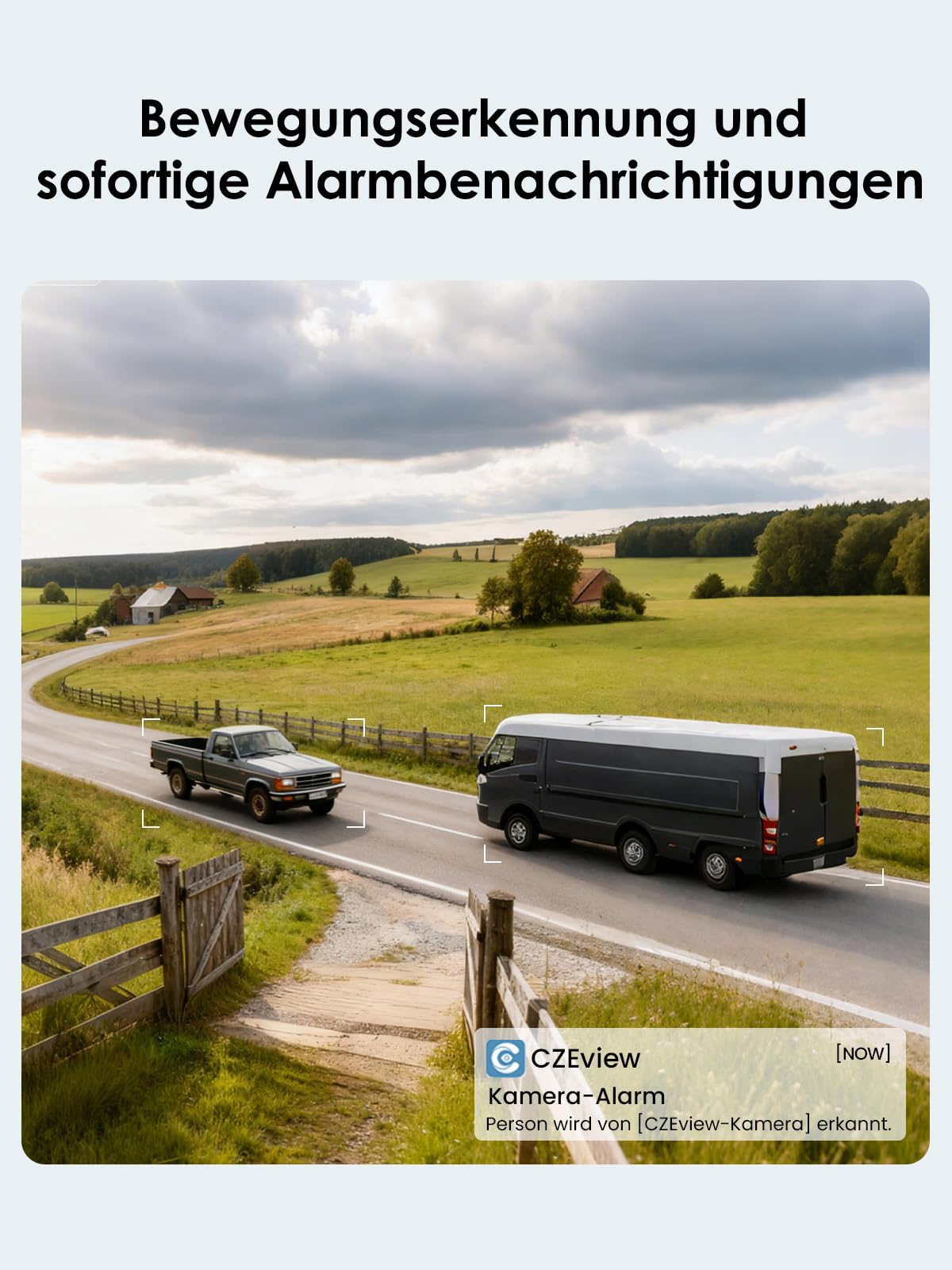 CZEview Caméra de surveillance solaire 4G LTE - Support magnétique - Batterie 2K - Sans Wi-Fi - 9000 mAh - Pivote à 300° - Détection de mouvement PIR - Vision nocturne couleur - IP65 - Contrôle par