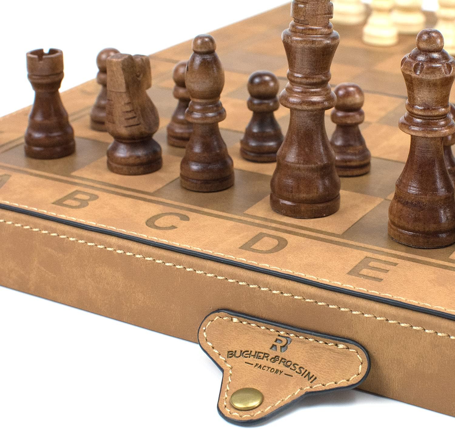 Chess Set 12inch Leather Chess Set for Kids and Adults Chess Borad Unique