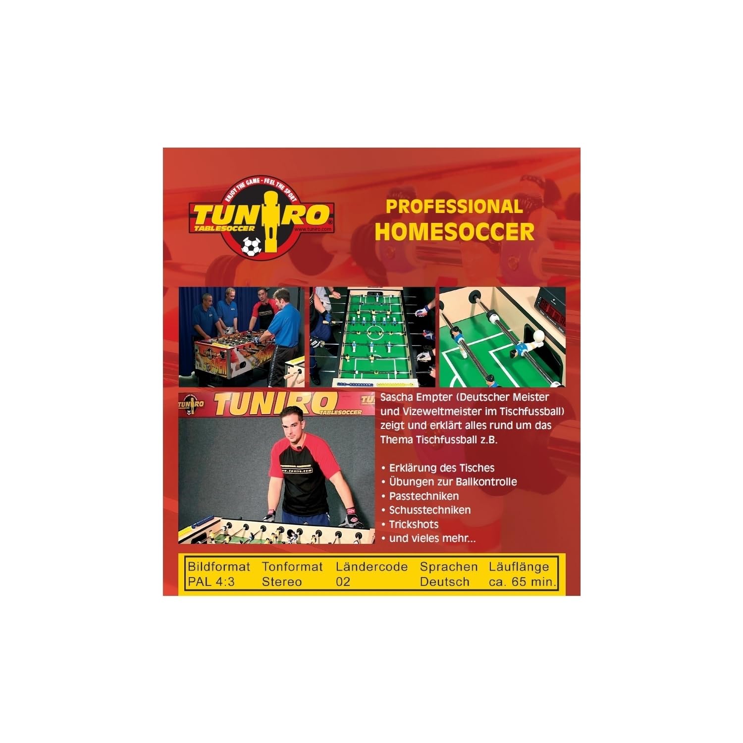 TUNIRO Tischfussball Lern DVD Tischkickerzubehör Kicker Kickertisch Training Professional Homesoccer