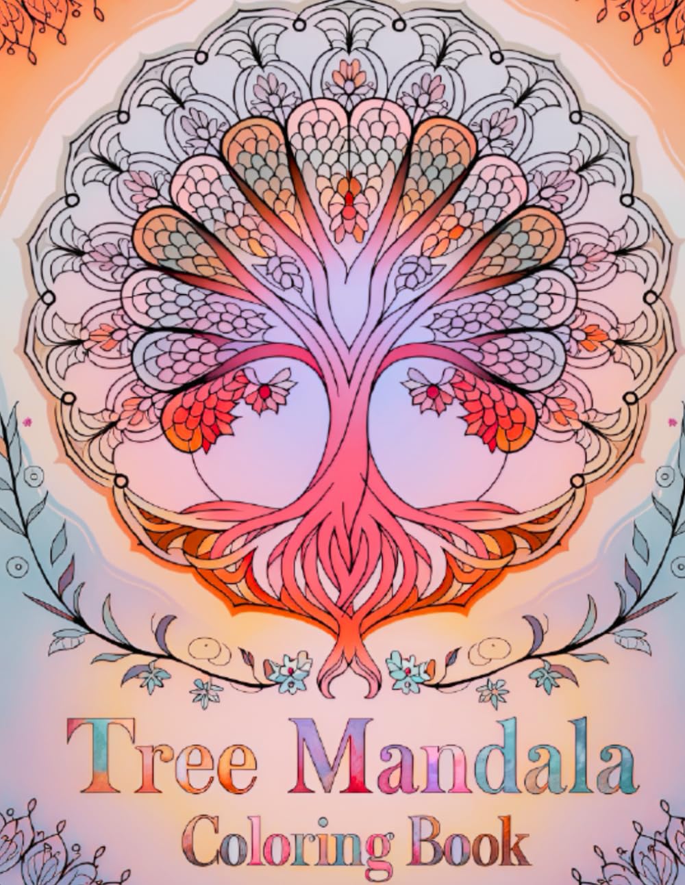 Tree Mandalas Relaxing Coloring Book For Adults