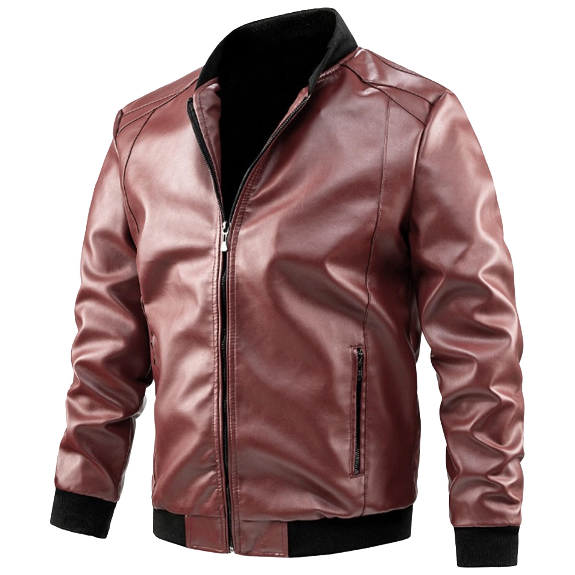 Amazon.com: Men Vintage Stand Collar Classic Jacket