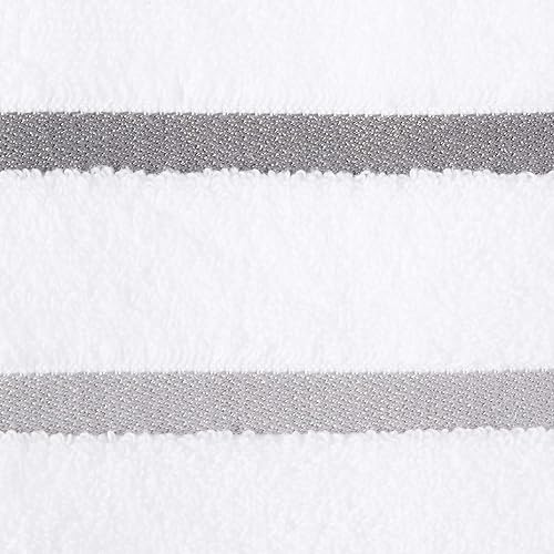 Miniatura 8 de Comfort Spaces Juego de toallas de baño de algodón de 8 piezas a rayas ultra suave calidad de hotel secado rápido absorbentes toallas de baño ducha