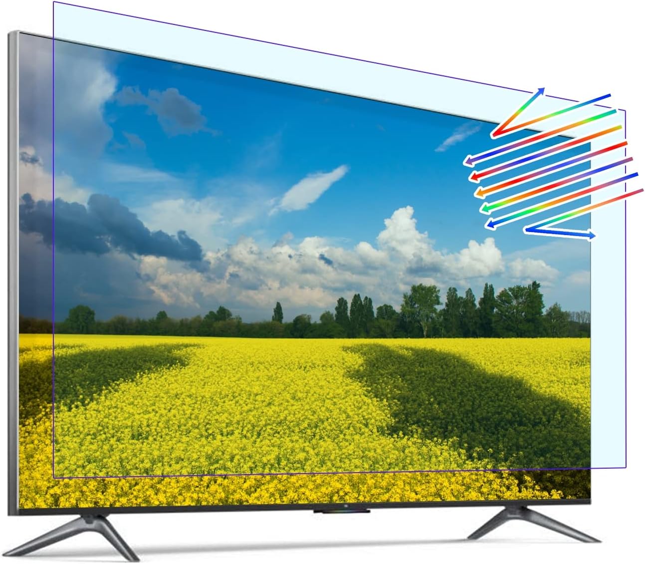 TYRHMY TV Glare Shield 65 Inch LCD Shield Anti Glare TV