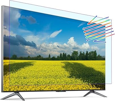 65 Inch Anti-Glare Photoelectric Screen Protector, Blue Light Protective Folding Filter, Screen Protector Film 65 Inch Infinite Monitor, 2 Size LCD/LED/OLED and QLED 4K HDTV,L56.69*W31.85 In