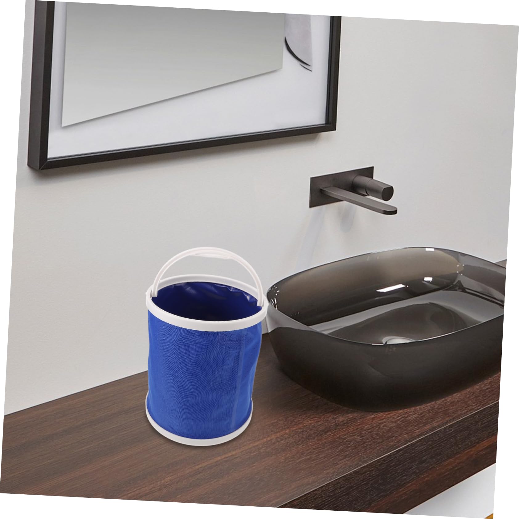 DOITOOL Faltbarer Wasserbehälter mit Griff Tragbarer Camping-Eimer aus Canvas-Material für Outdoor-aktivitäten Reisen und Picknicks