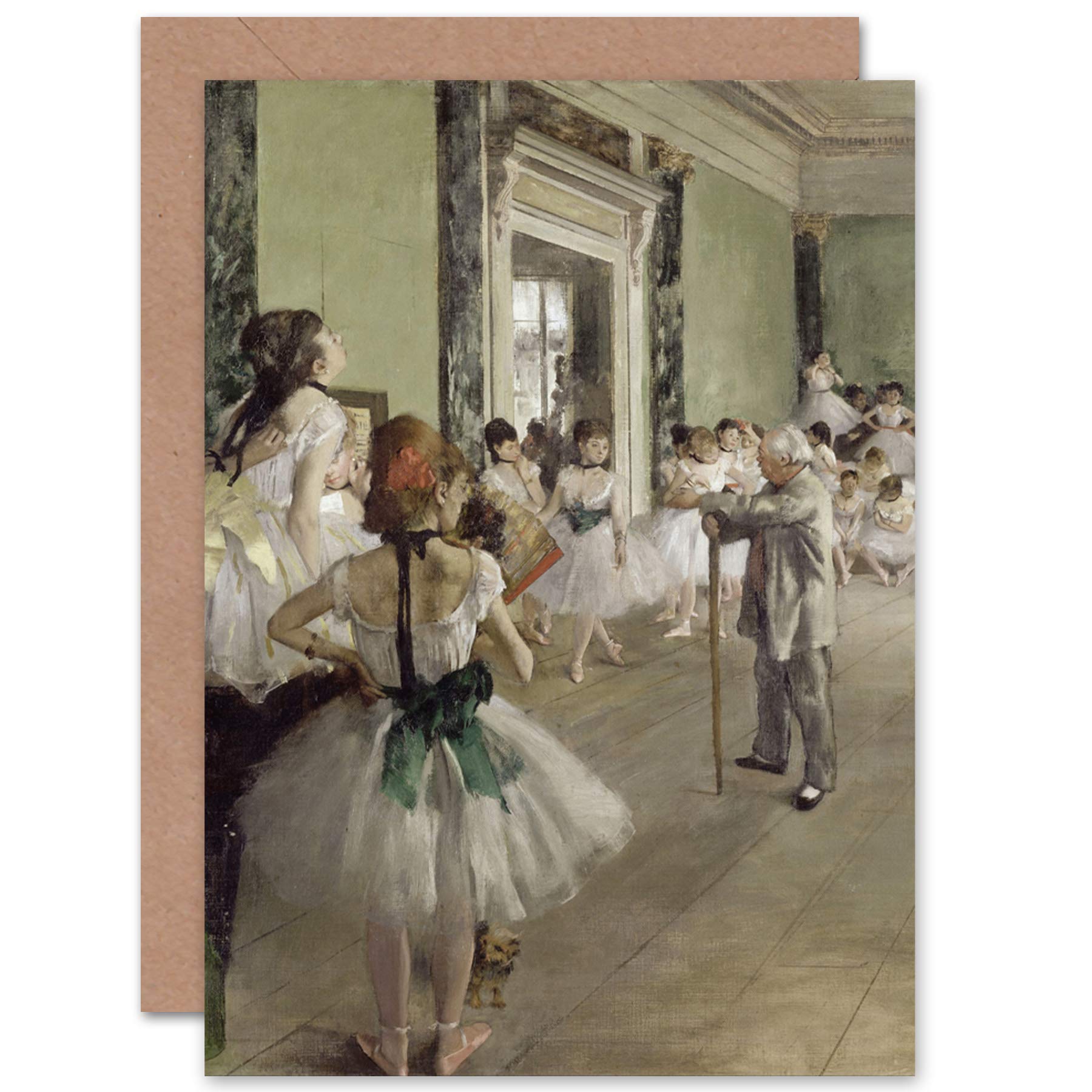 Artery8 Single Card Edgar Degas The Ballet Class Fine Art Greeting Card Plus Envelope Blank Inside