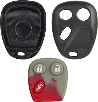 Keyless2Go Replacement for New Shell Case and Button Pad for Remote Key Fob with FCC LHJ011 - Shell ONLY
