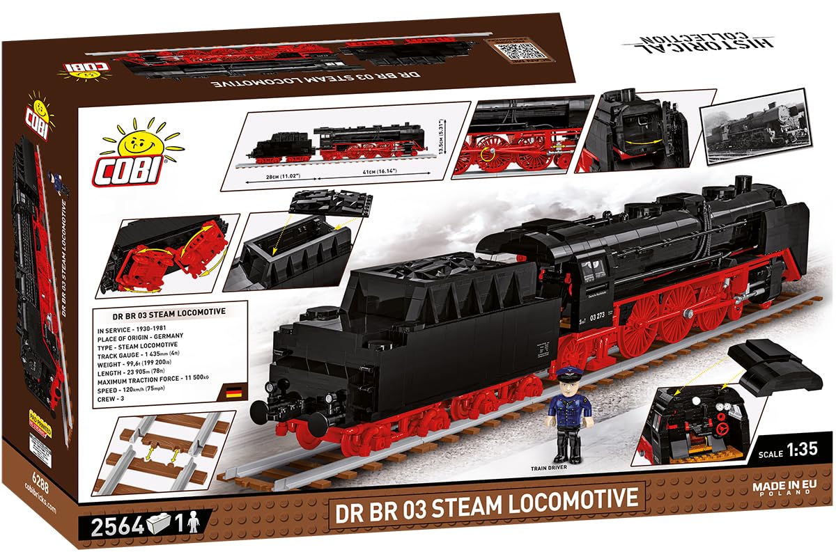 COBI DR BR 03 Steam Locomotive, nero