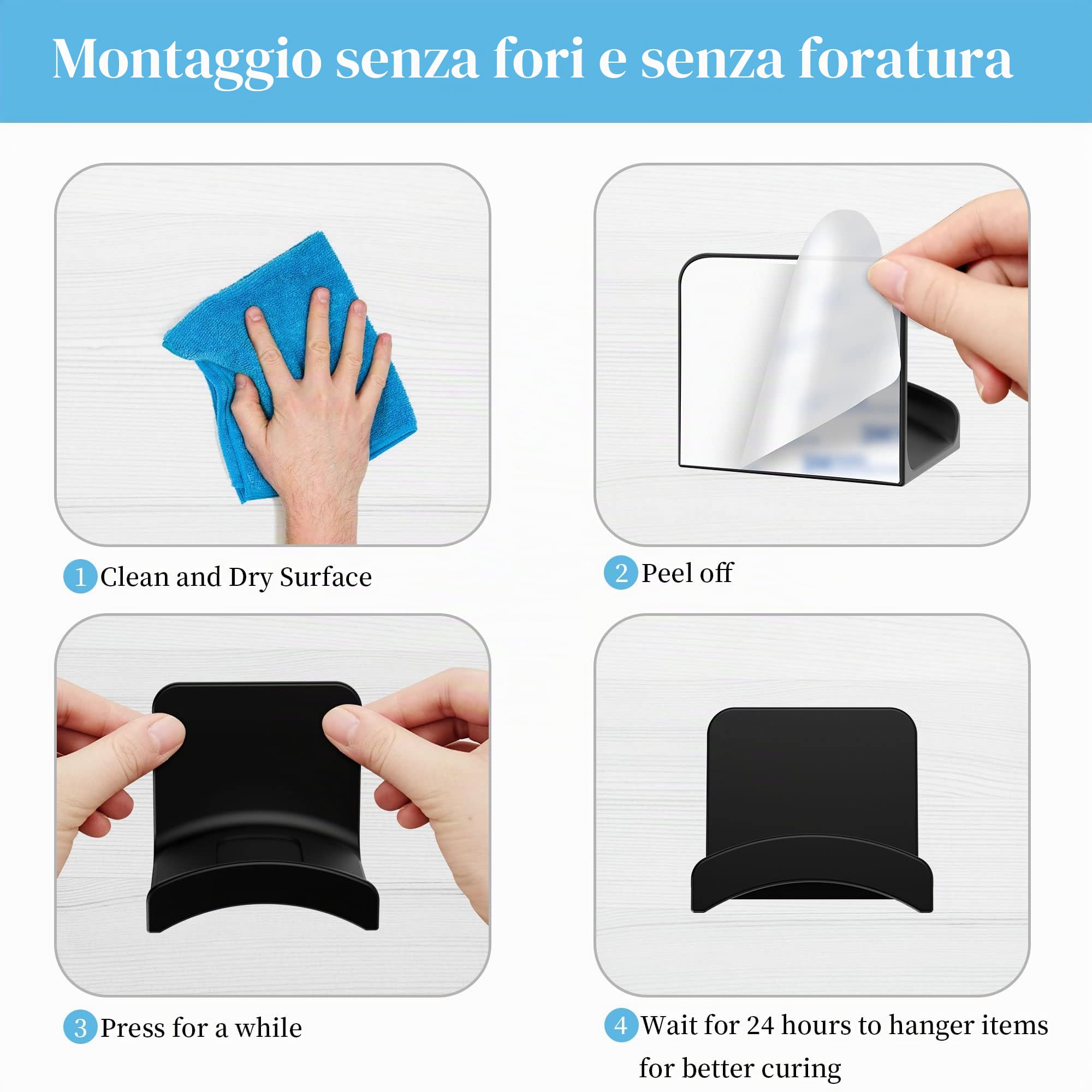 Cozycase Universale Supporto Casco Adhesif Gancio Casco per Desktop, TPU Supporto per Casco Appendere Caschi per la maggior parte dei Caschi e Controller, (1 pezzo, Nero)