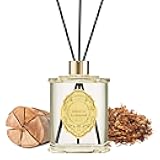 M&SENSE 8.4 oz Large Reed Diffuser for Home |Tobacco Teakwood Scent Home Oil Diffuser with Sticks | for Bedroom Bathroom Living Room Neutralize Odors