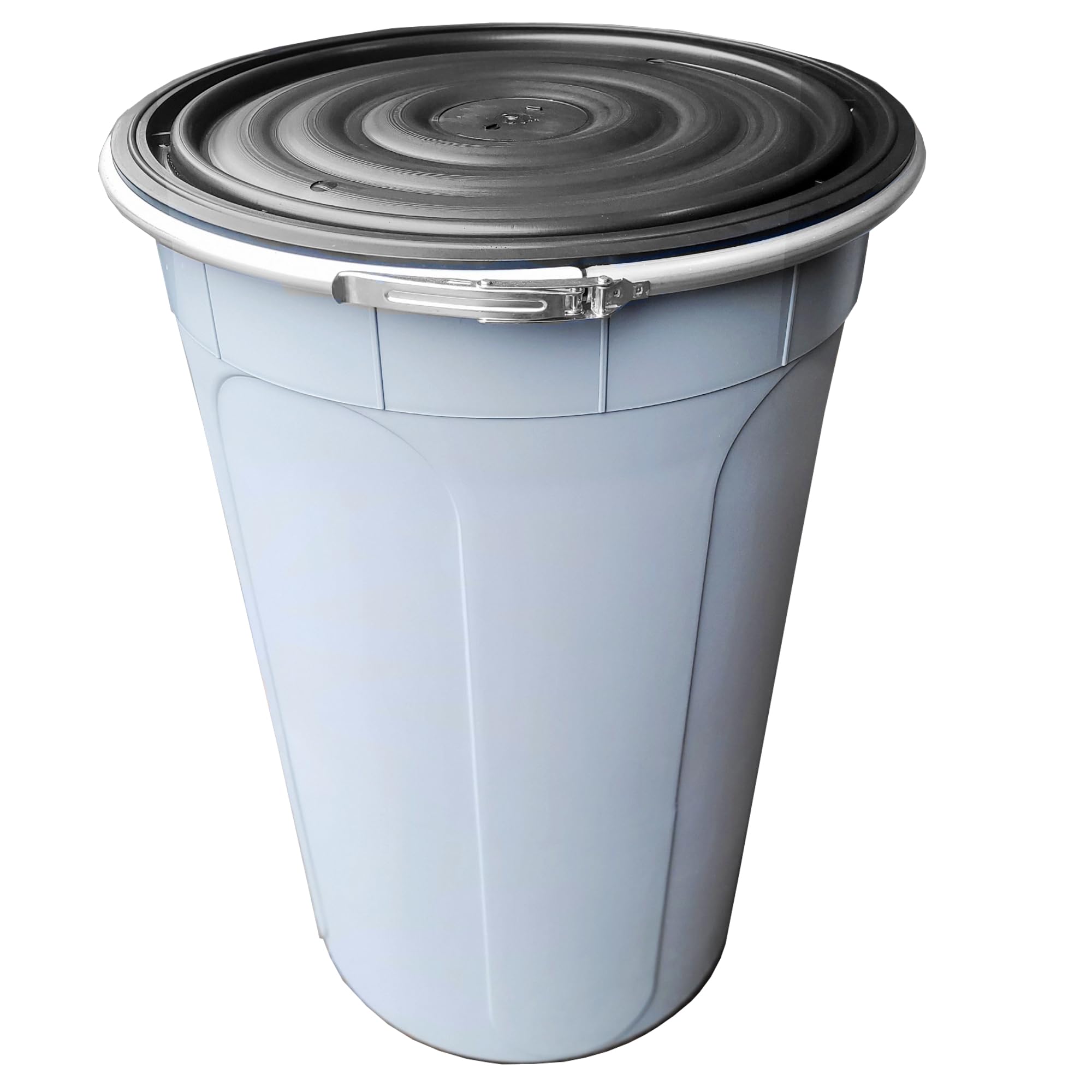 210L Large Shipping Drum, Plastic Barrel Drum Strong Industry Container for Export and Import Transportation Ship Drum - Grey