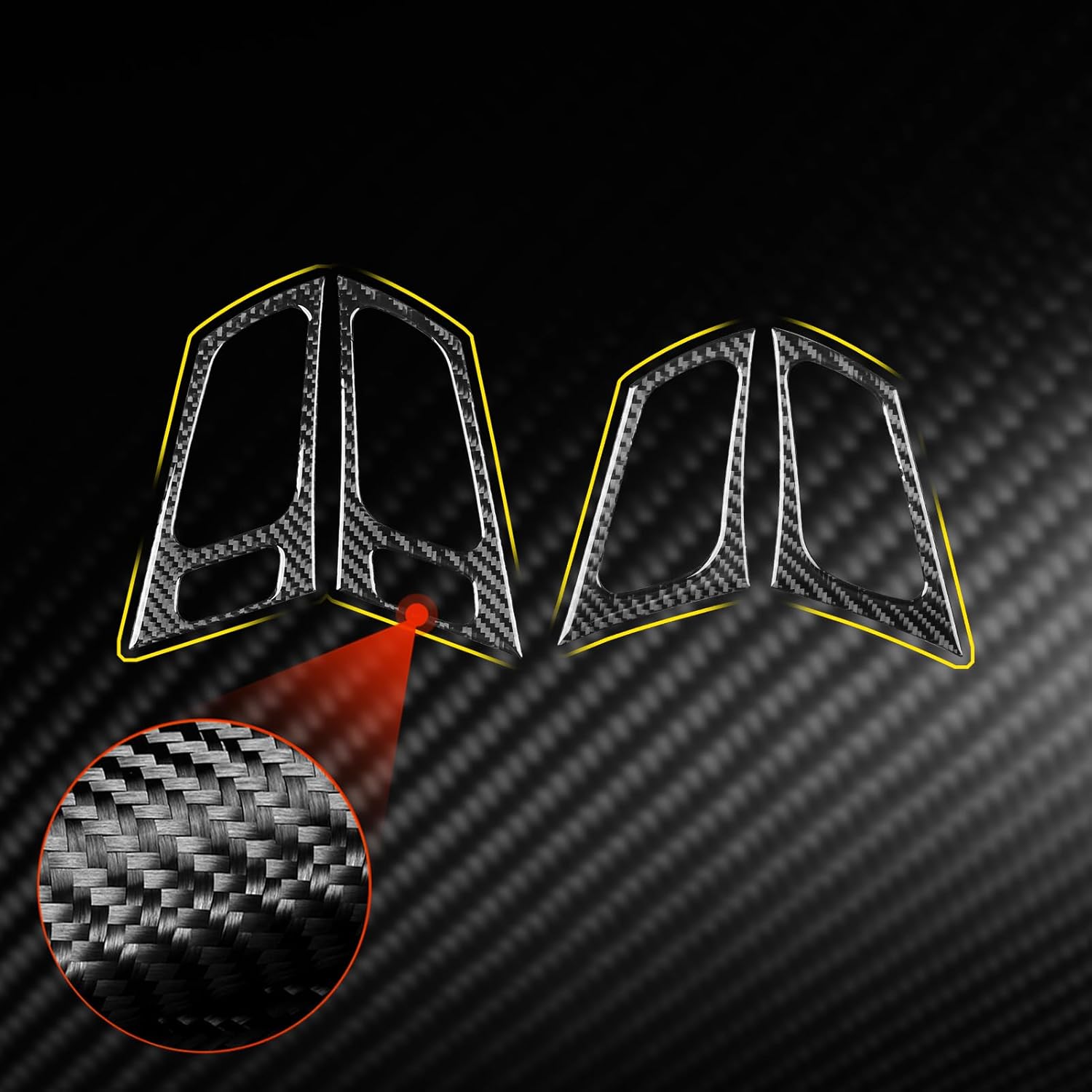 Black Soft Carbon Fiber Car Interior Door Handle 4 Pieces Sticker for Acura TL 2004-2008 Carbon Fiber Car Interior Parts