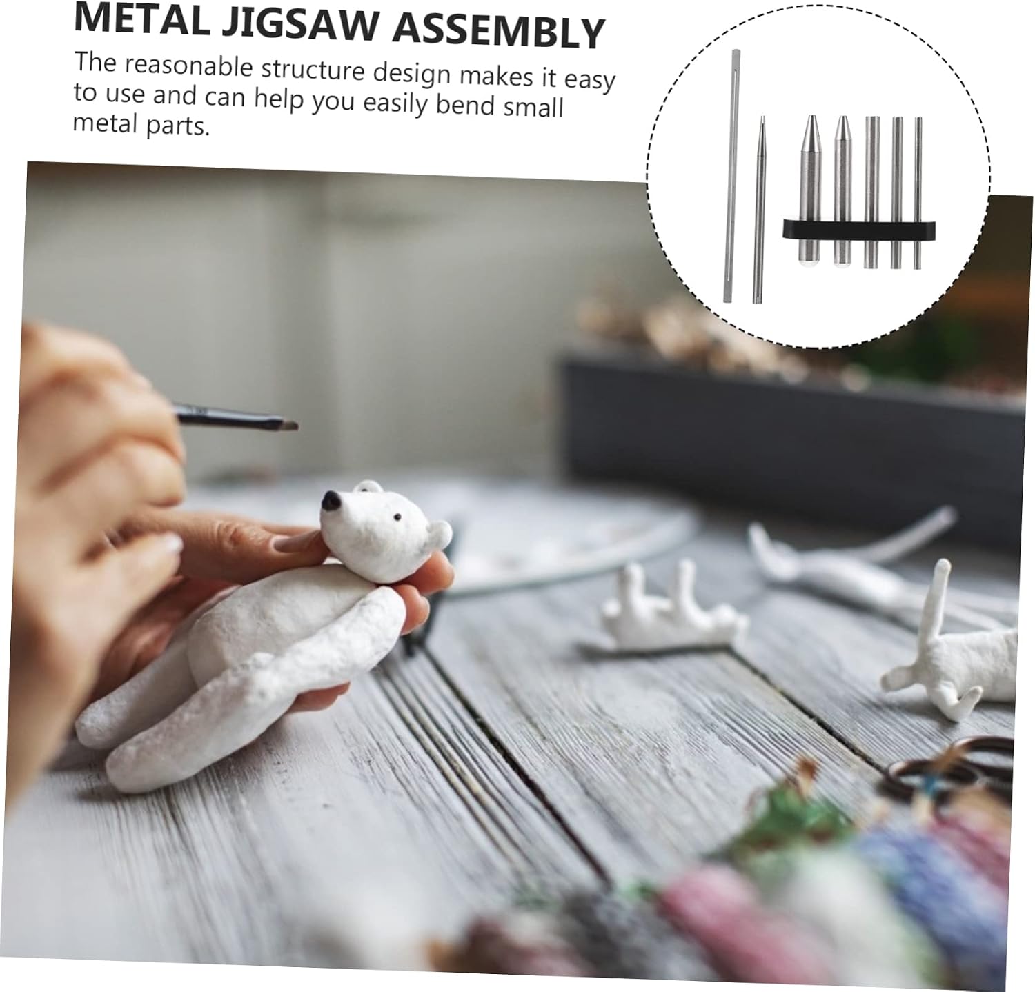 Tofficu 21pcs Metal Model DIY Tool Sets Multi-Functional Metal Puzzle Assemble Kit Model Building Tools