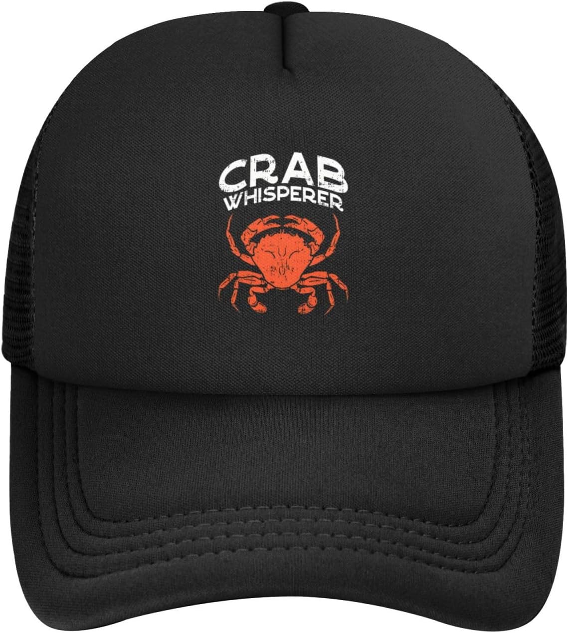 Crab Whisperer Vintage Crabbing Hunting Fishing Crab Breathable Mesh Baseball Cap, Adjustable Snapback Trucker Hat