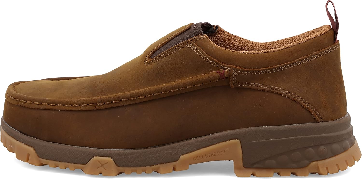 Twisted X Mens Composite Toe Slip-on Driving Moc Work Shoe