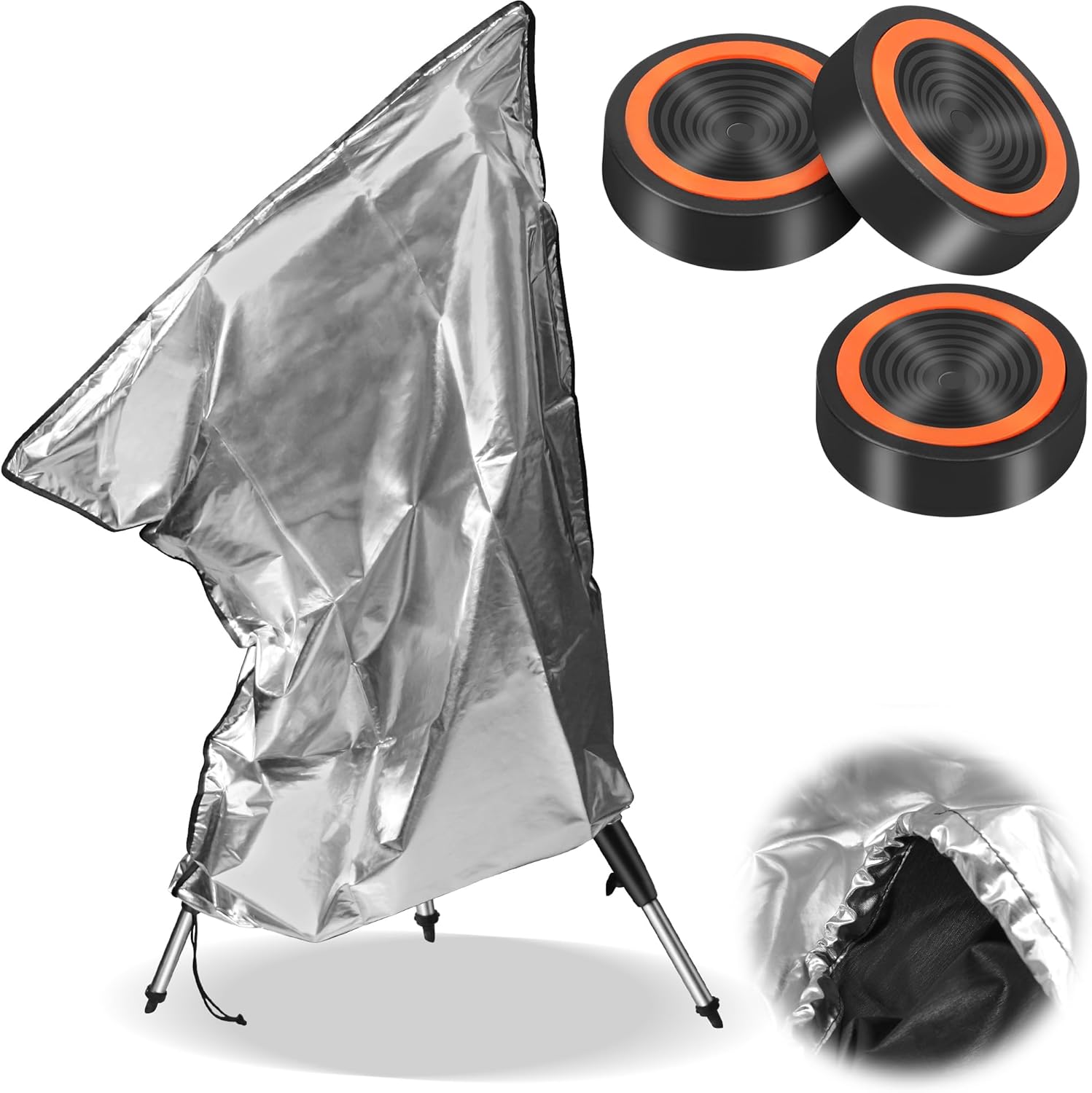 Anti-Vibration Suppression Pads Telescope Mounts - Bundle with - Telescope Cover with Adjustable Drawstring