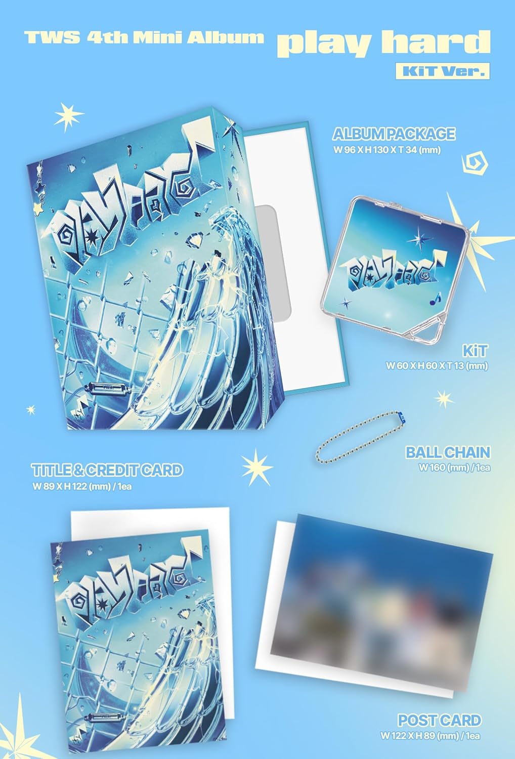 TWS play hard 4th Mini Album 4 Version Set 1ea Random Standard+1ea Random Compact+Weverse Albums+KiT+Tracking Sealed