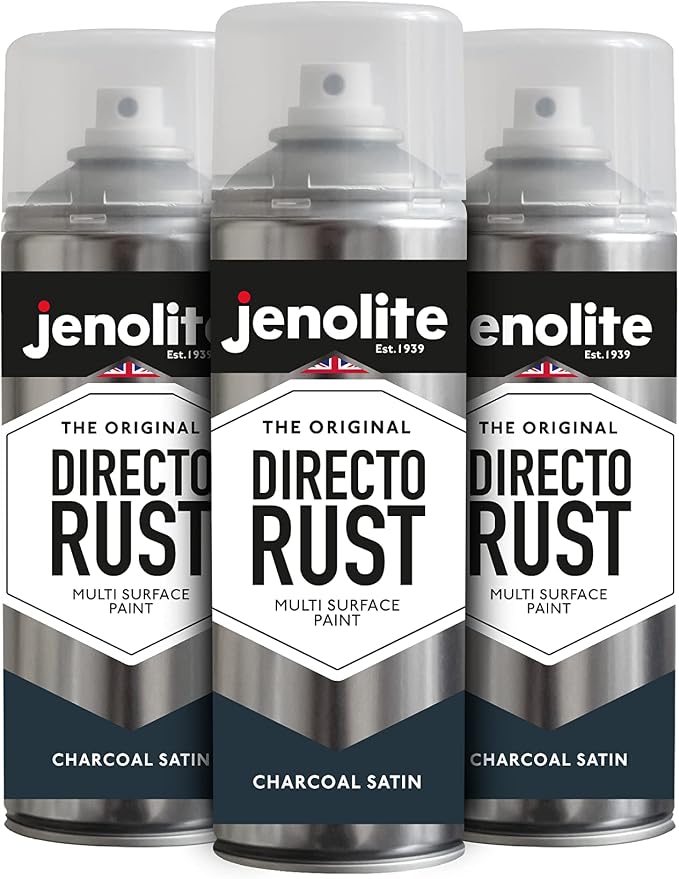 JENOLITE Directorust Charcoal Satin Multi Surface Spray Paint For