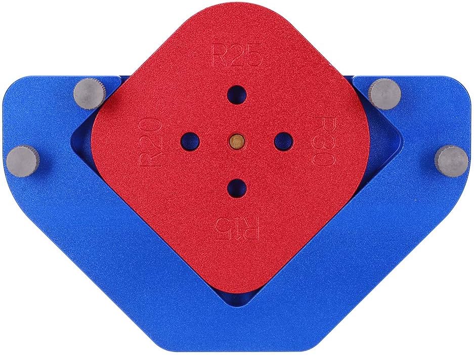 KE - R2 Arc Template Wood Panel Semicircular Router Table, Woodworking Radius Location Tool, Aluminum Alloy Positioning Template with 8 Sizes R15 R20 R25 R30 C15 C20 C25 C30, for P