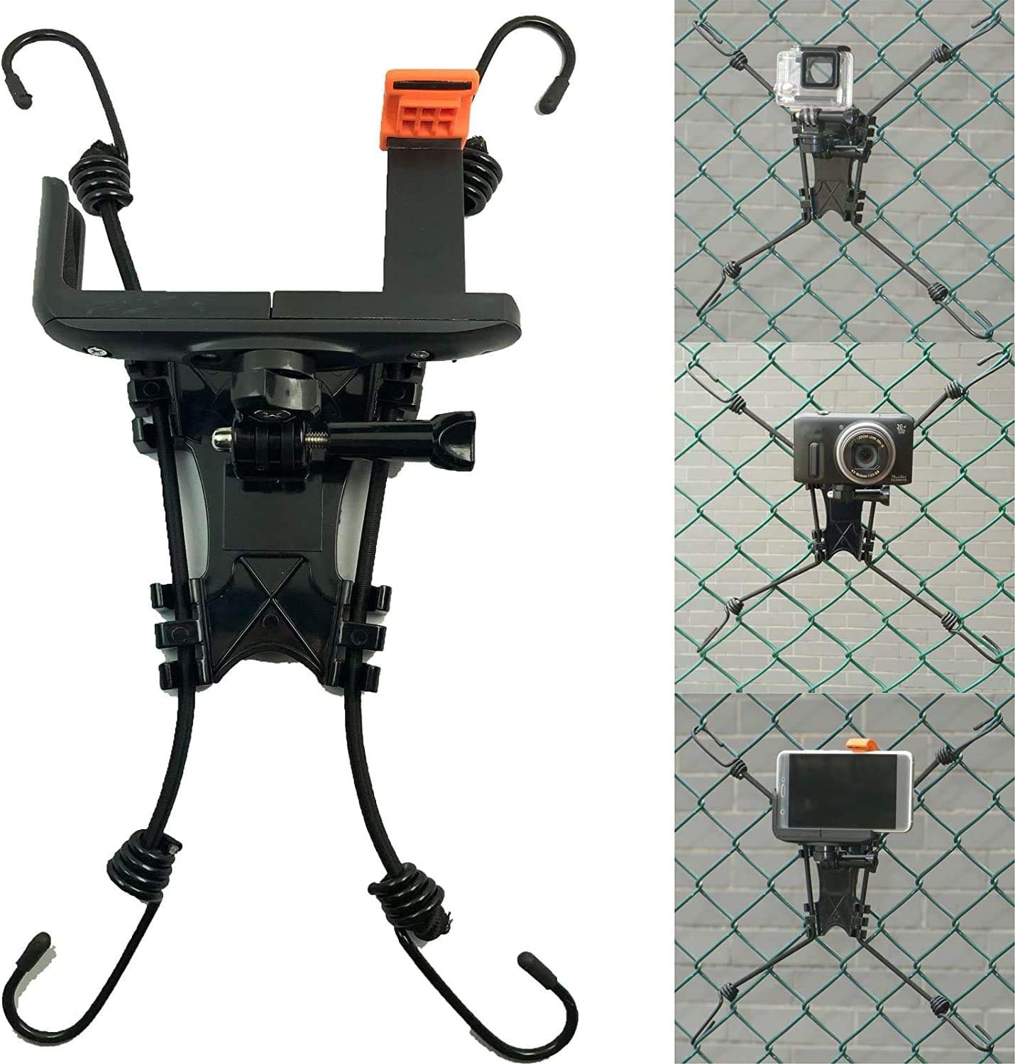 Pmsanzay 3 in 1 Universal Action Camera Backstop Chain Link Fence Mount