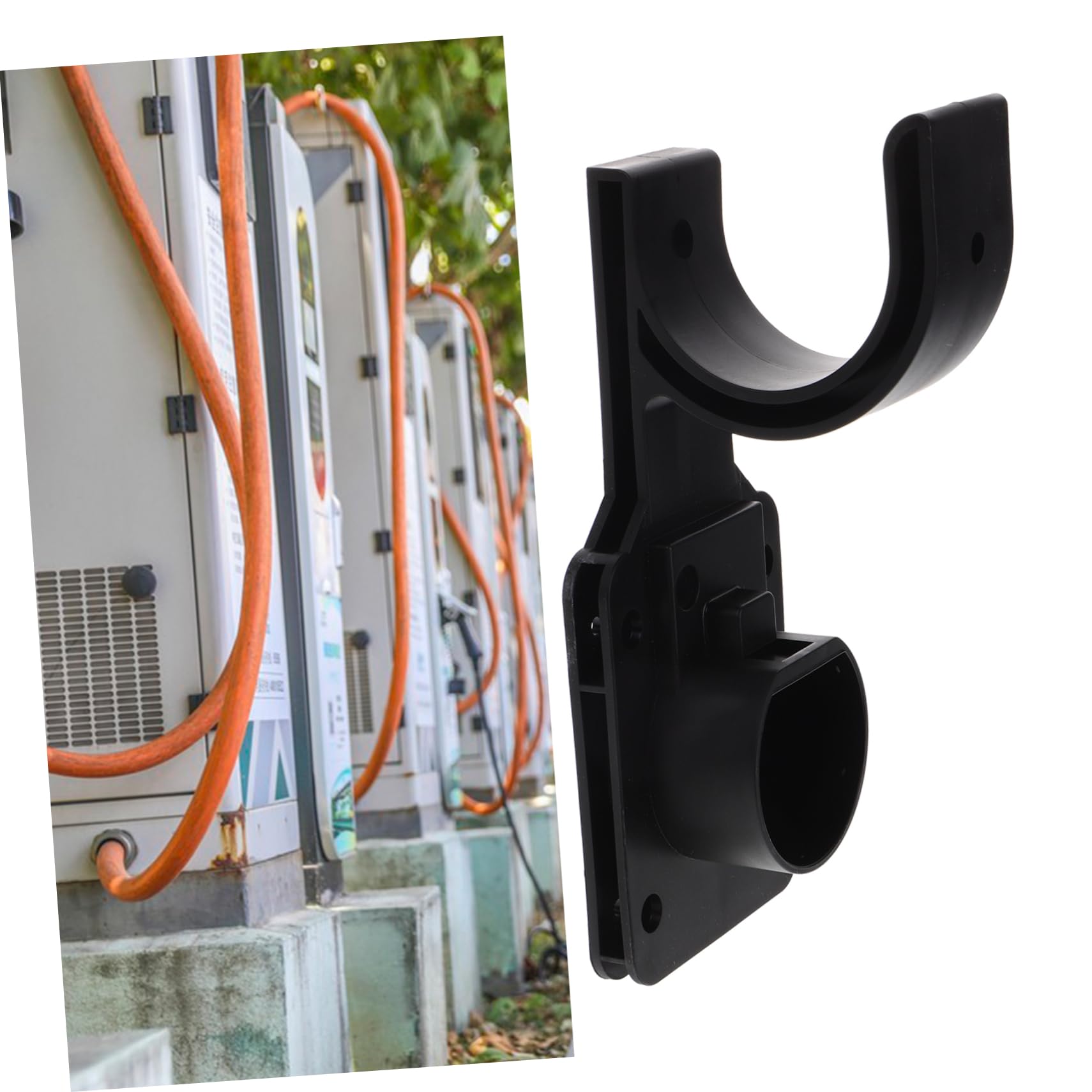 iplusmile 3pezzi Supporto per Caricabatterie Elettrico da Muro Organizzatore Cavi per Auto Elettrica Installazione Facile e Salvaspazio Accesso Veloce e Sicuro Design Integrato per Cavi