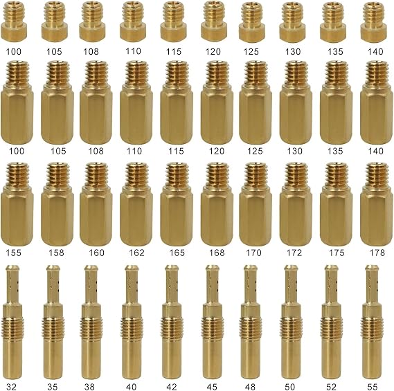 40x Carburetor Main Jet Slow Pilot Jet Kit,Size #32#35#38#40#42#45#48#50#52#55#155#158#160#162#165#168#170#172#175#178#100#105#108#110#115#120#125#130#135#140 by YTXXDEUS