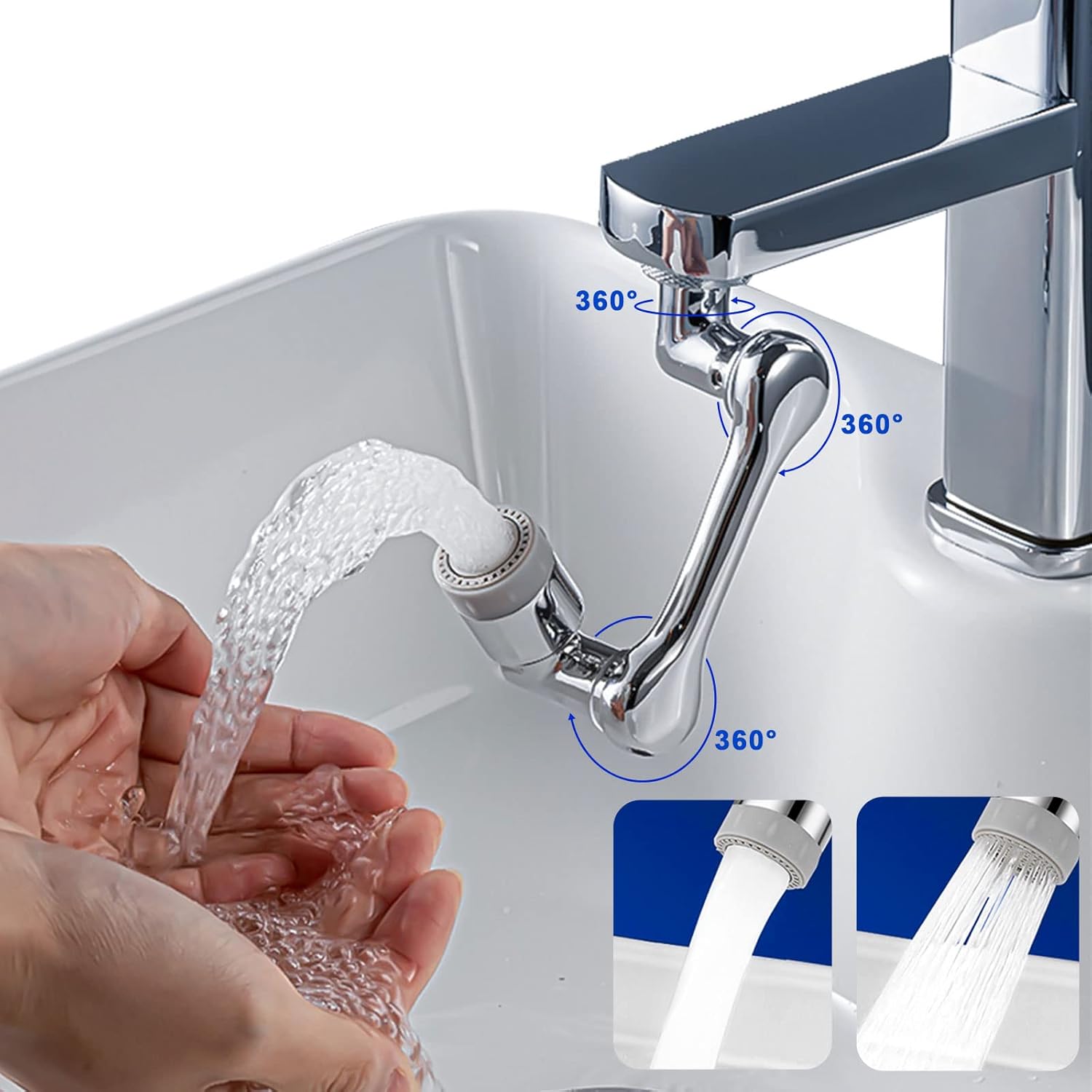 FRTUAG Faucet Extender,1080 °Big Angle Universal Filter Faucet,Swivel