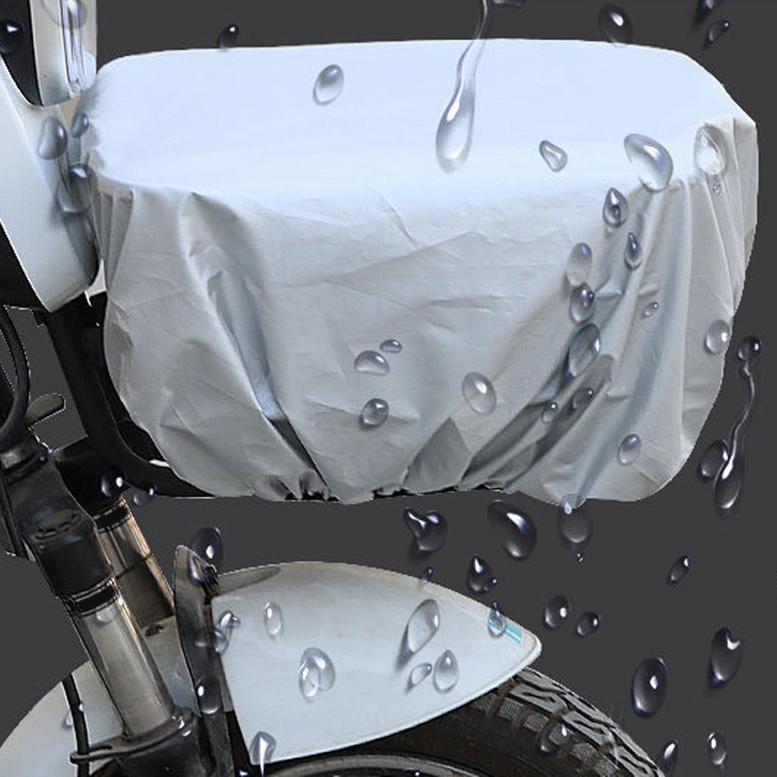 Housse Pluie Pour Panier Vélo Arrière – Taille Jusqu’à 35x39 Cm, Aluminium + Velours, Réglable, 2 Côtés