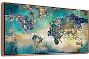 Exquisite World Map Canvas Prints: Enhance Your Space with Geographic Beauty