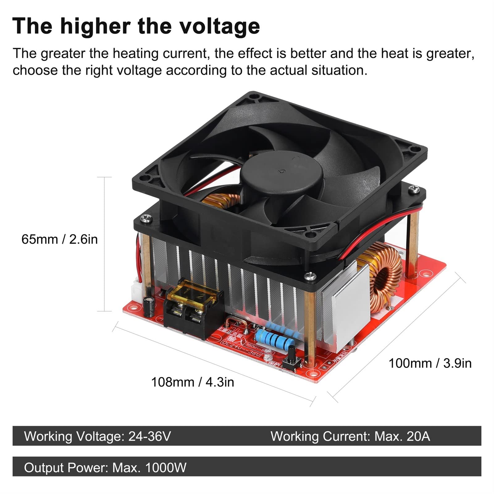 1000W ZVS Low Voltage Induction Heating Board Module Flyback Driver