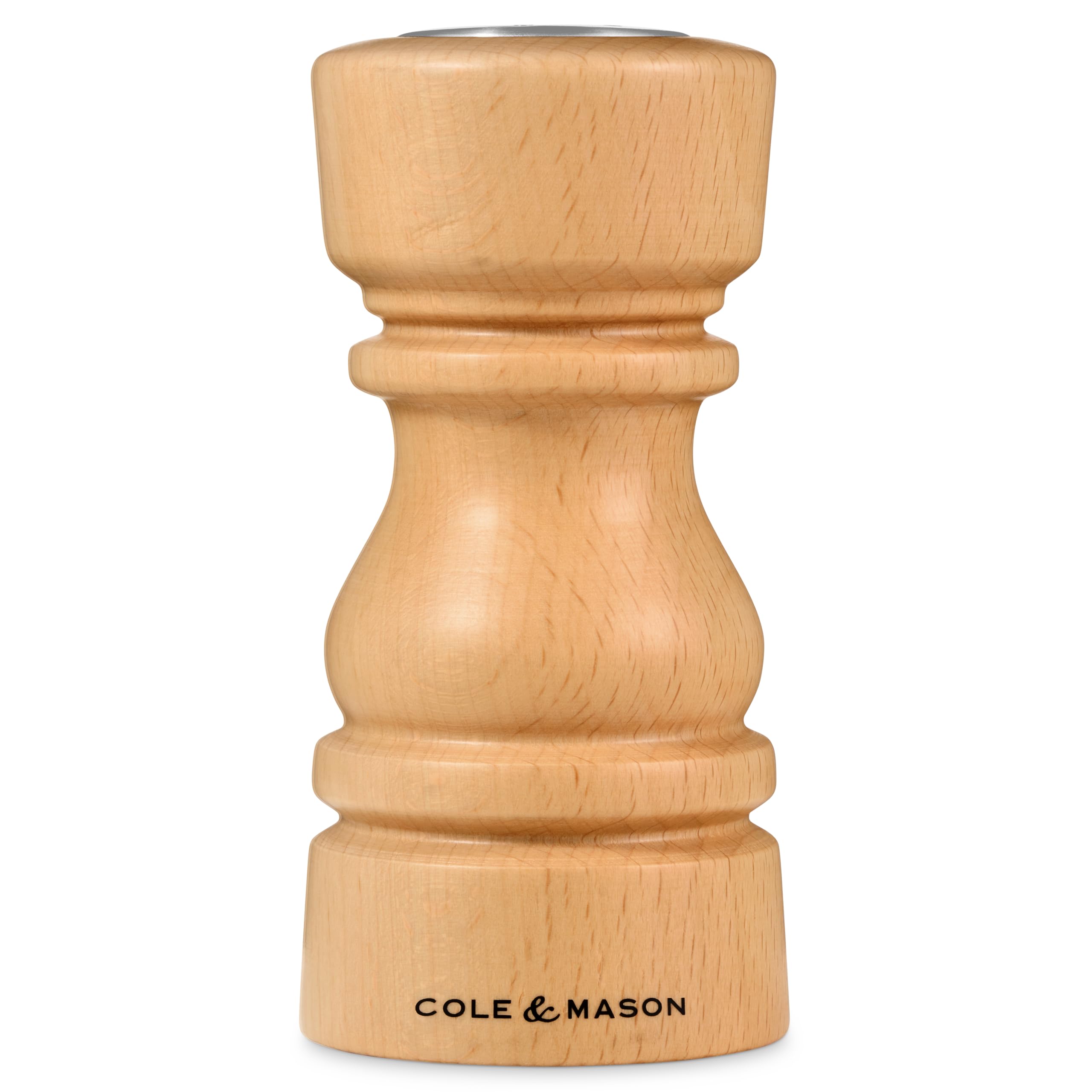 Cole & Mason Juego de Regalo London con Salero y Molinillo de Pimienta, 130 mm / 5", Madera de Haya Natural, Mecanismo de Molienda de Cerámica Afilada