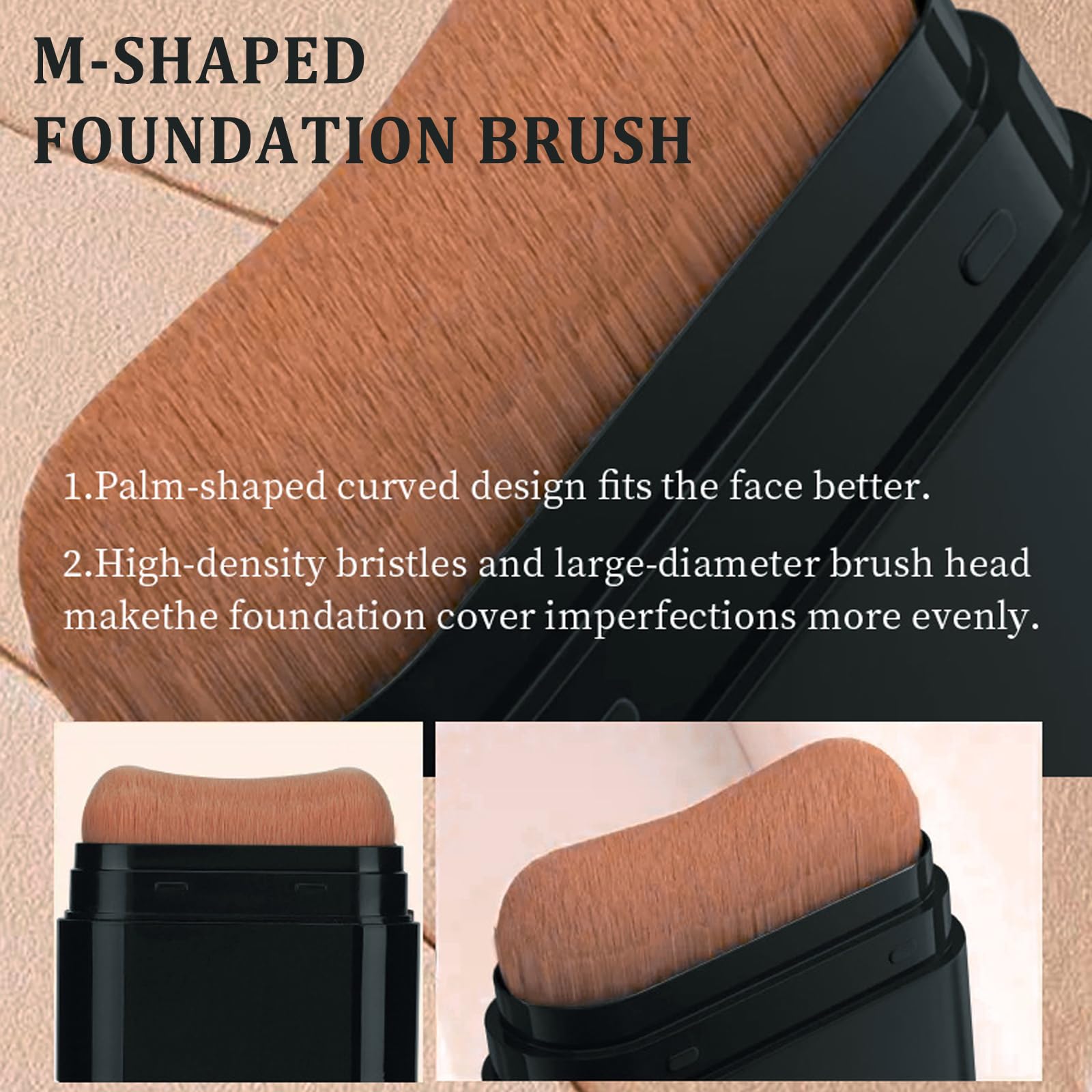 Face Foundation Stick, 2 in 1 Dual-Ended Long-Lasting Concealer Foundation Stick with Brush, Hydrating Contour Sticks Matte Korean foundation Full Coverage for Beauty Face Makeup (03#Light skin tone)