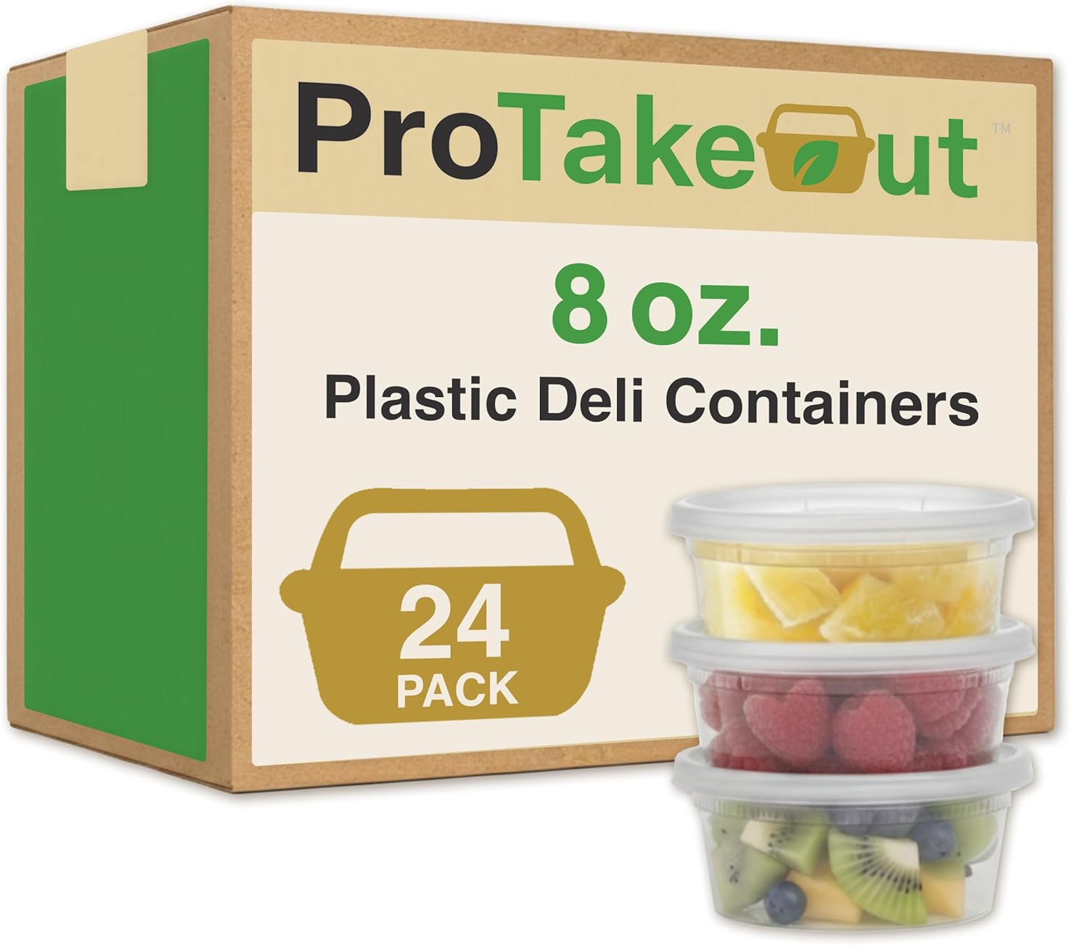 [8oz-24 Sets Plastic Deli Containers with Lids - BPA Free Clear Soup Containers with Airtight Lids, Leak Resistant Food Storage for Meal Prep, Stackable/Microwave/Dishwasher/Freezer Safe