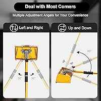 Vista 3 de Herramientas profesionales de 9.8 "para paneles de yeso, juego de caja de acabado plano con mango extensible de 40 a 64 pulgadas, masilla