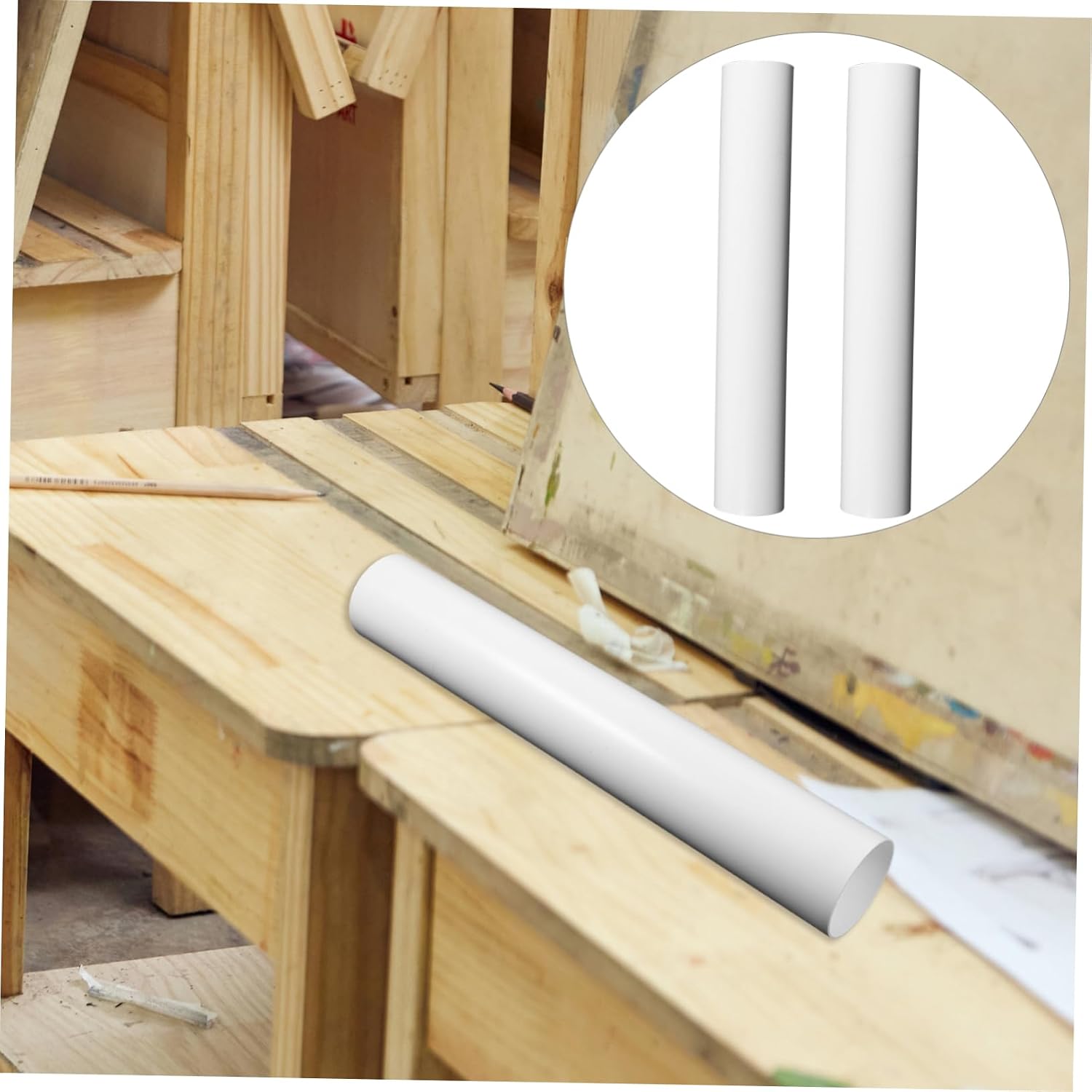 2Pcs Poster Tubes for Crafting and Document Storage Painting Carrying Cases Protects Artworks and Papers the Go