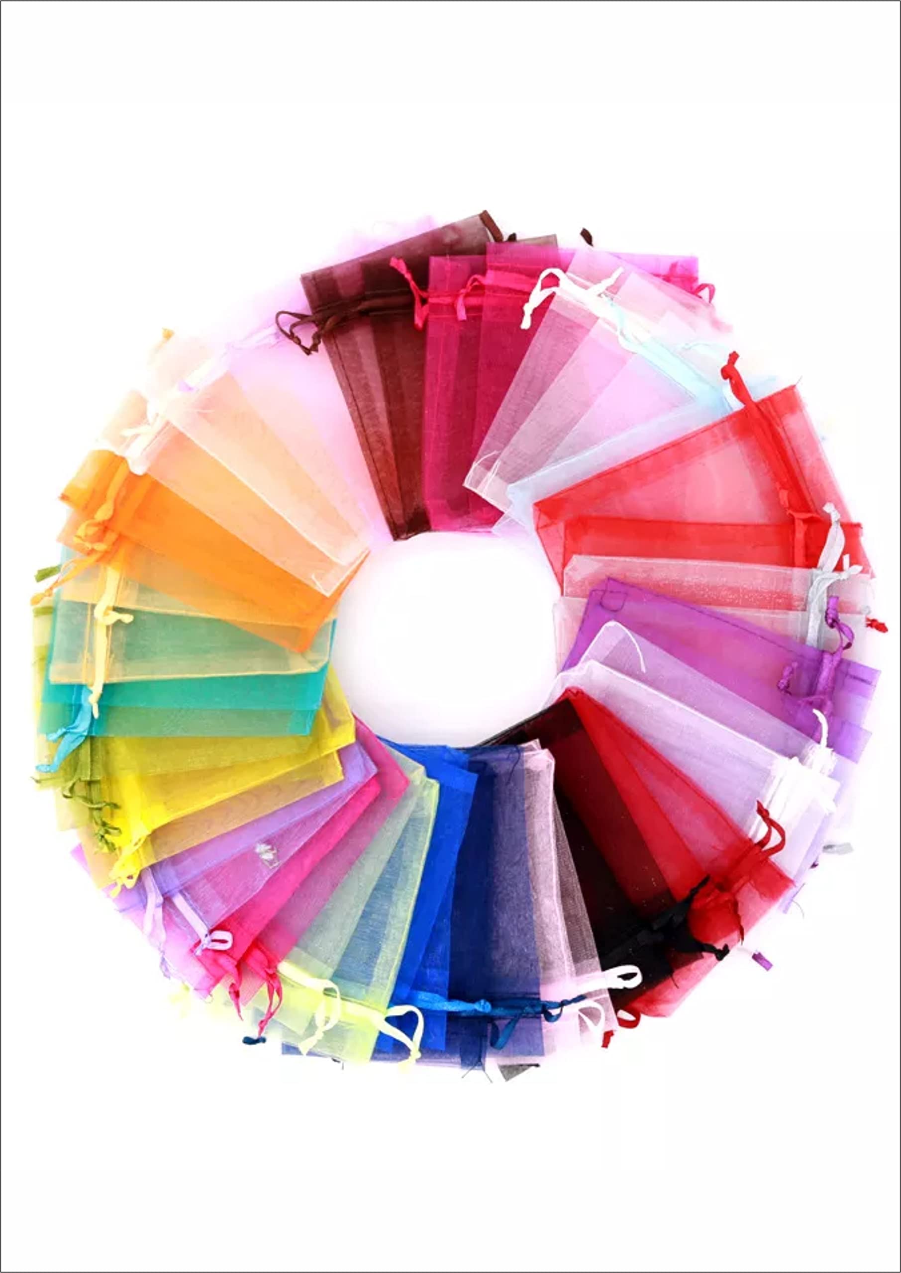 Swastikart - Size 8 X 10 CMs (Pack of100) Finishing Multi Colour Plain Potli Bags for Return Gift Goodiess, Imported Net Fabric Drawstring Pouch for Dry Fruits Organza Shagun Potli (mixed Colour) (B0BJ34WH4R) Amazon Price History, Amazon Price Tracker