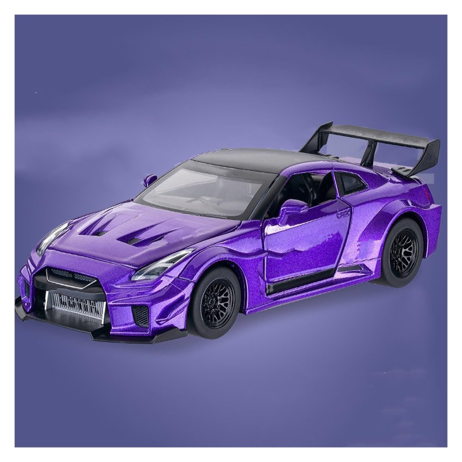 AUDSNI Die-Cast Diecast Car Model 1:32 For Nissan For GTR CSR2 Alloy Die Casting Model Car Ornaments(PURPLE)