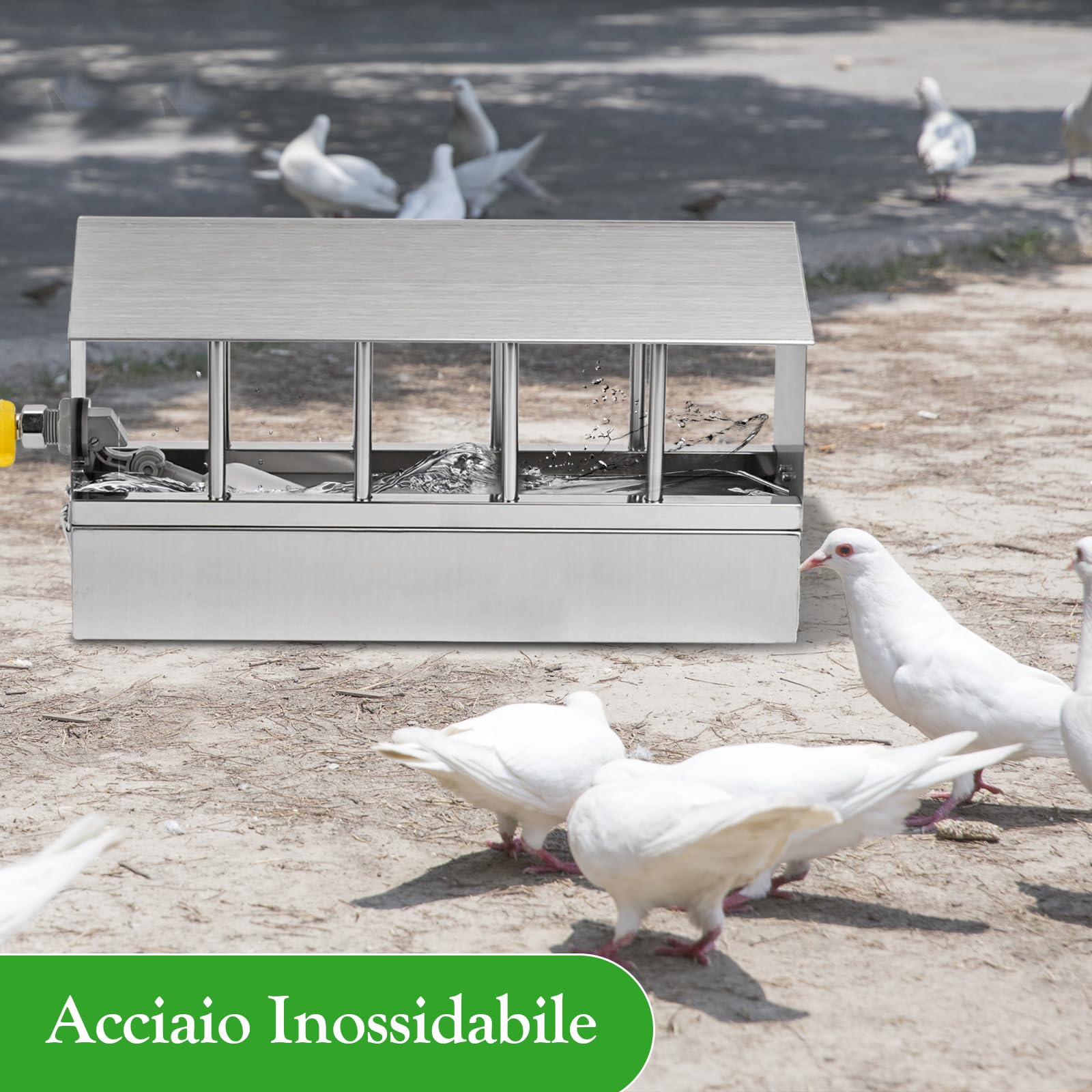 Fontana Per Bere Piccione, Mangiatoia Automatica Per Uccelli Di Grande Capacità, Abbeveratoio Per Polli, Adatto Per Quaglie, Piccioni, Pulcini, Pappagalli