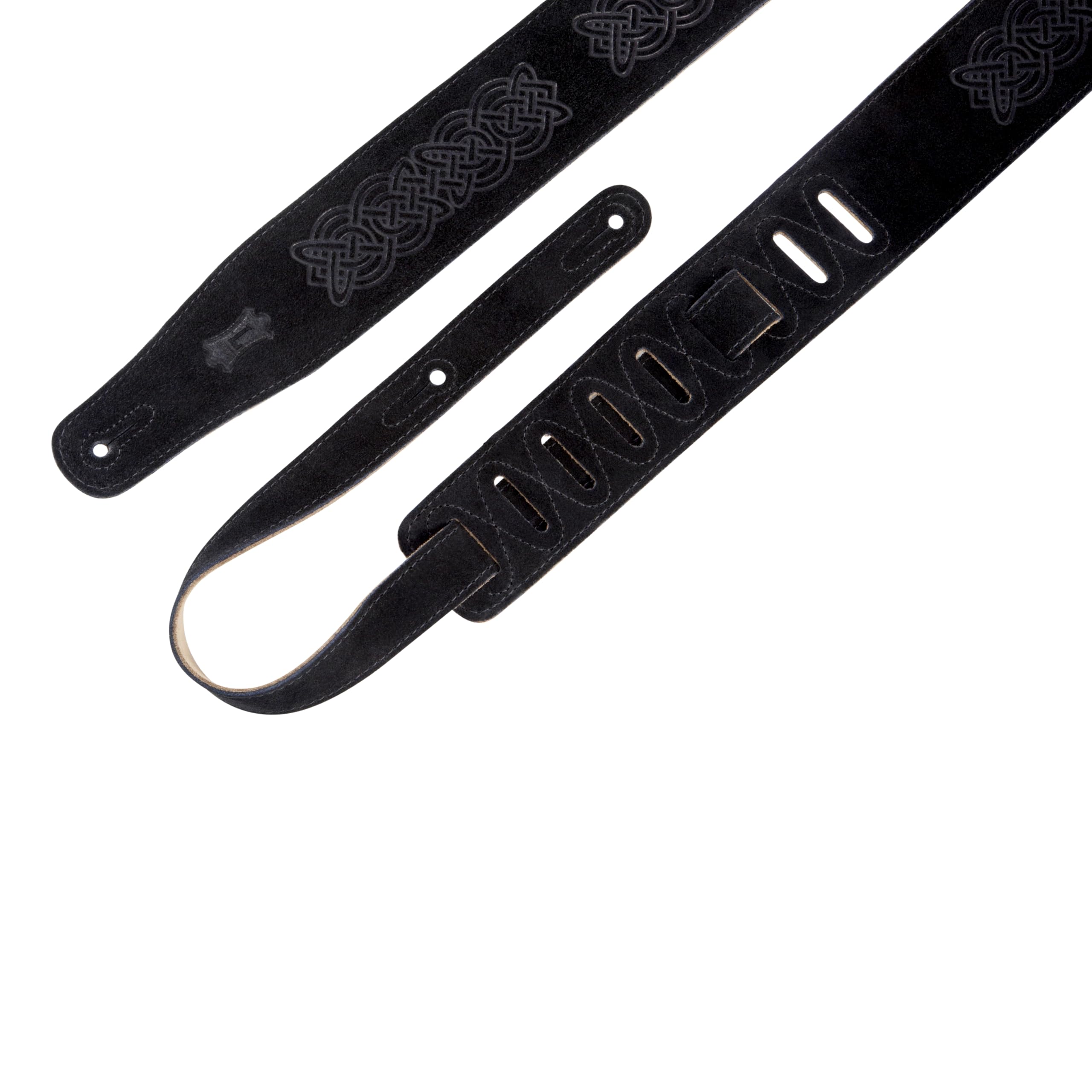 Levy's MS26CK-BLK Gitarrengurt Suede Leather Celtic Knot Emboss 2 1/2" - Black
