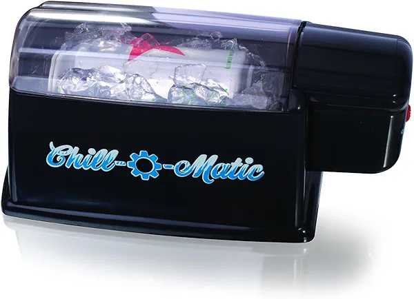 Chill-O-Matic Instant Beverage Cooler, Chill Drinks in 60 Seconds with This Portable Cooling Device - Perfect for Outdoor Activities and Parties.