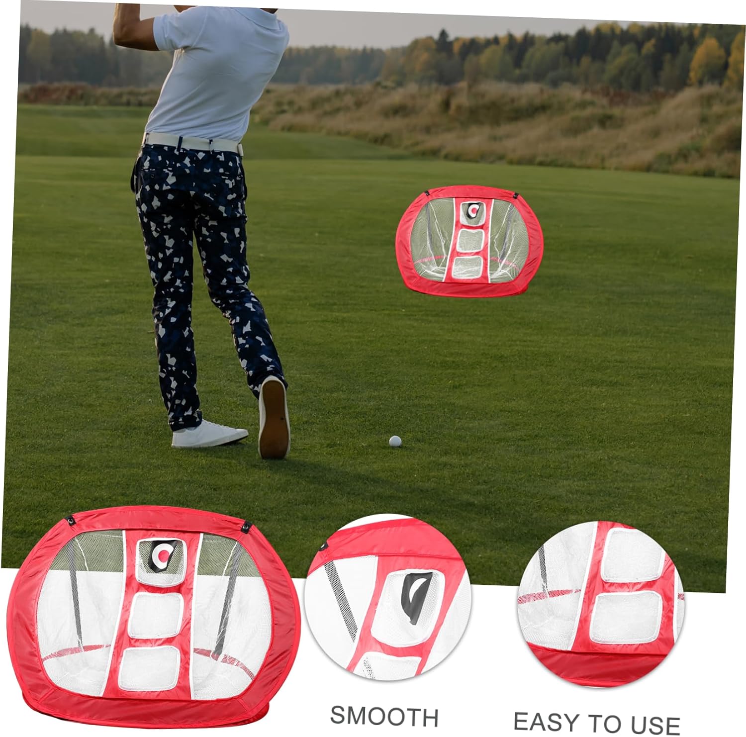 KICHOUSE Indoor Golf Chipping Net High-Performance Practice Tool for Swing Training Backyard Portable and Design for Golf Enthusiasts and Beginners