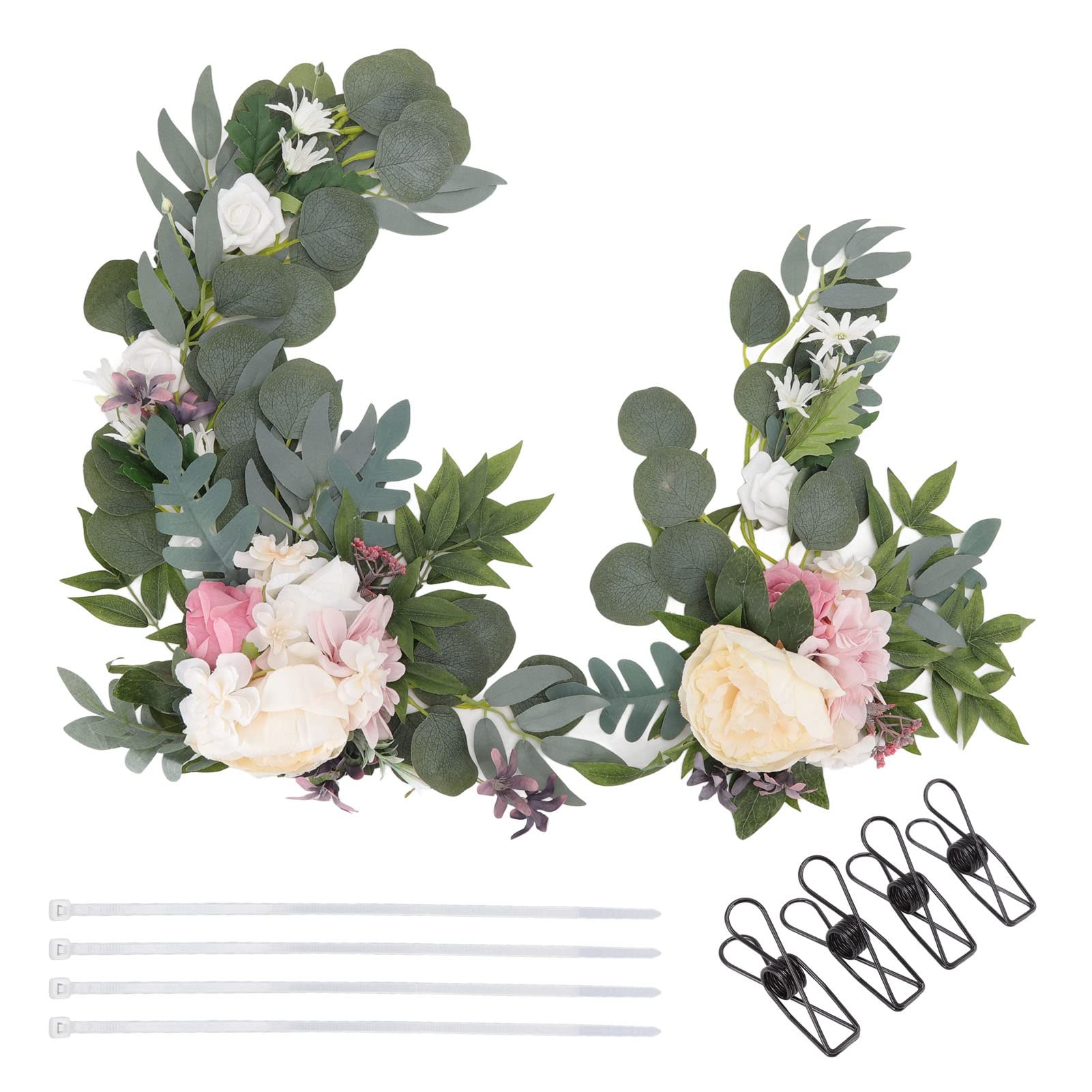 Fleurs d'arc de mariage suspendues Pilipane pour habiller une porte ou un mur de maison