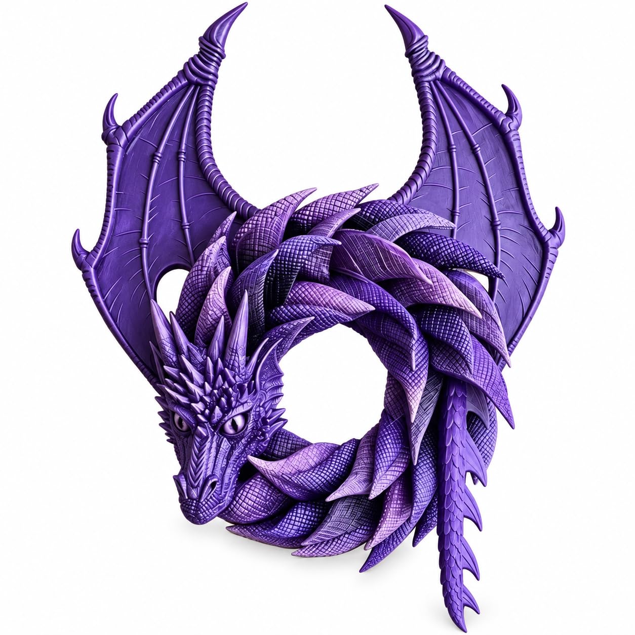Corona Dragón para Pared, Morado, 12 cm