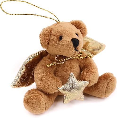 Miniatura 2 de Plushland Juguetes de peluche lindo oso de ángel suave, llavero de decoración, bonito regalo de cumpleaños, recuerdo de fiesta, suministros de 4