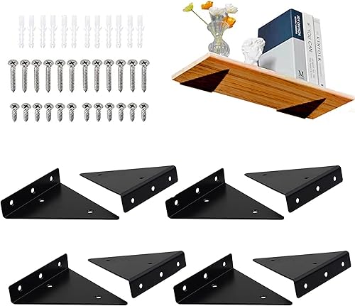 Paquete de 8 soportes flotantes para estantes pequeños de 4 x 3 pulgadas, soporte de estante flotante de 4 pulgadas, soportes de estantes flotantes,