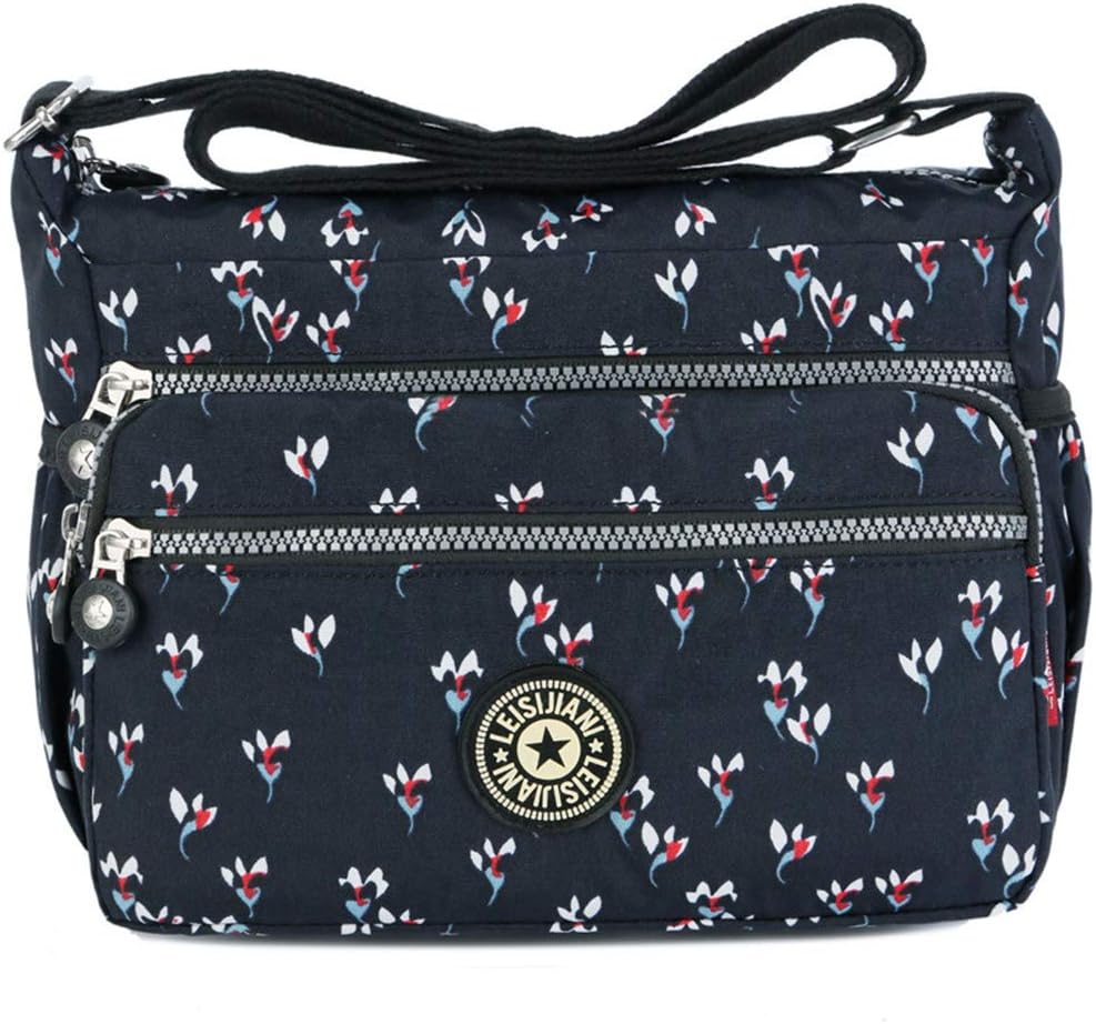 Women Anti Splash Water Shoulder Messenger Crossbody Bags Multi Pocket Casual Handbag Travel Bag