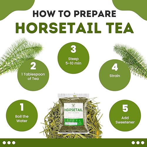 Miniatura 6 de Herbalista Nature - Té de cola de caballo suelto prémium (4 onzas, 3.99 oz), té de hierbas 100% natural de cola de caballo, hierba para afeitar,